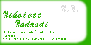 nikolett nadasdi business card